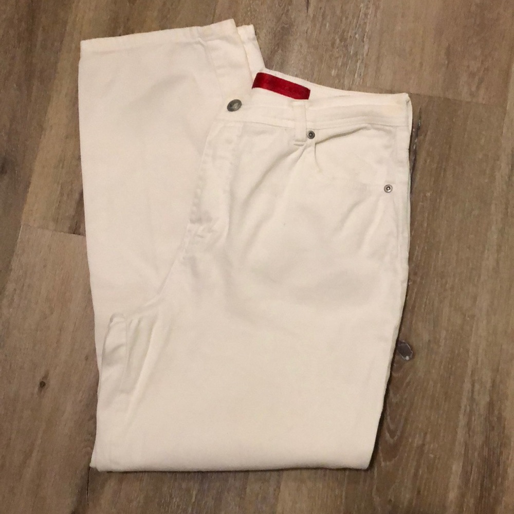 Gloria Vanderbilt Jeans White Denim Mom Jean Straight Leg - Picture 9 of 9